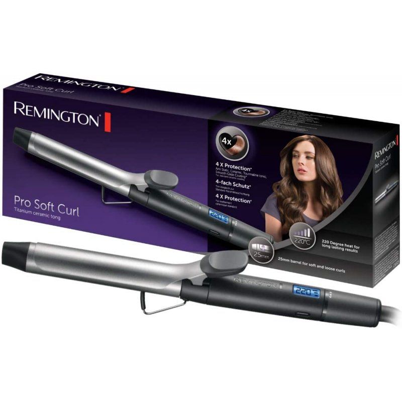 Remington CI 6525 hair styling tool Curling wand Warm Black