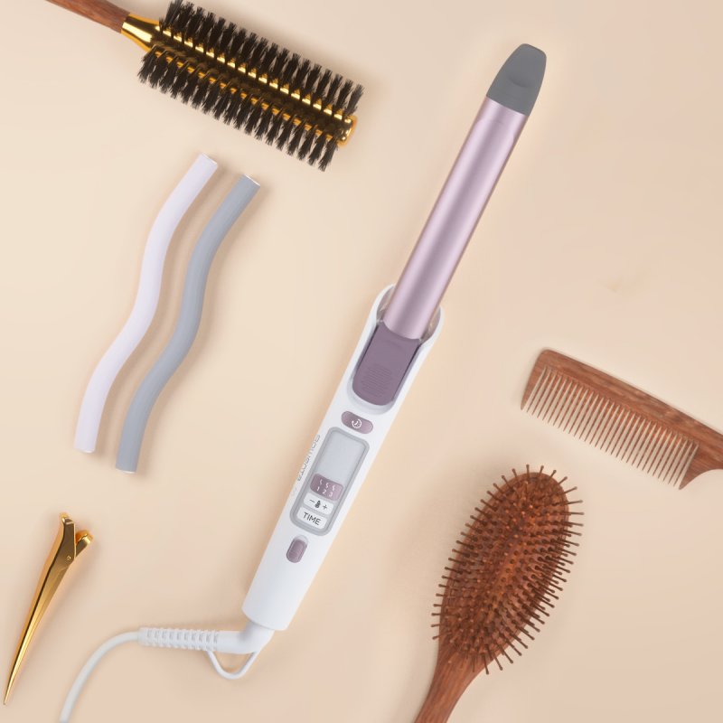 Rowenta CF3460 brosse soufflante et fer à lisser Fer à friser Rose, Blanc 1,8 m