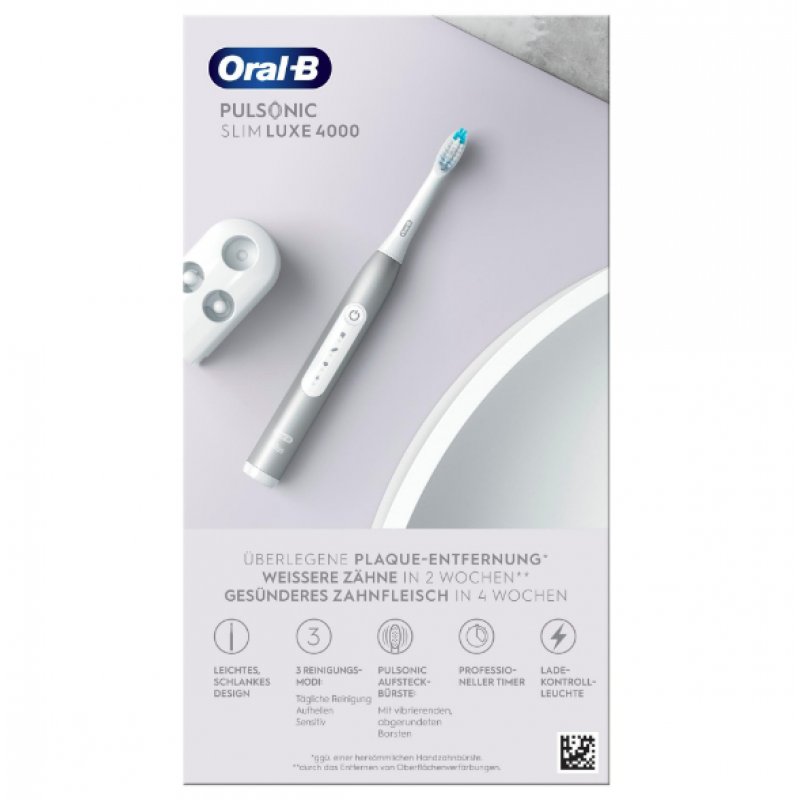 Oral-B Pulsonic Slim Luxe 4000 Adult Sonic toothbrush Platinum