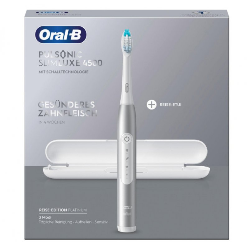 Oral-B Pulsonic Slim Luxe 4500 Adulte Brosse à dents à ultrasons Platine