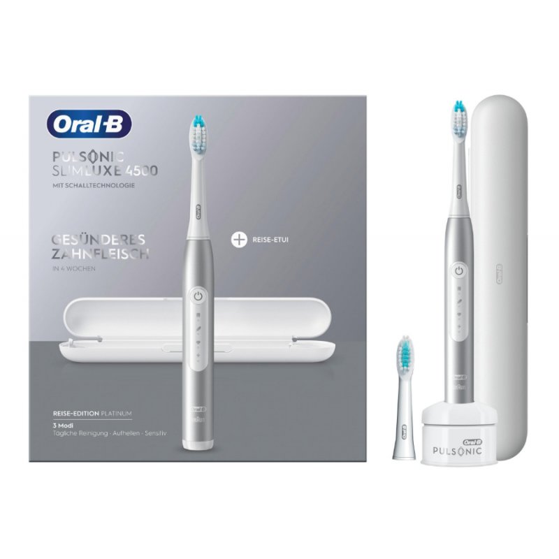 Oral-B Pulsonic Slim Luxe 4500 Adulte Brosse à dents à ultrasons Platine