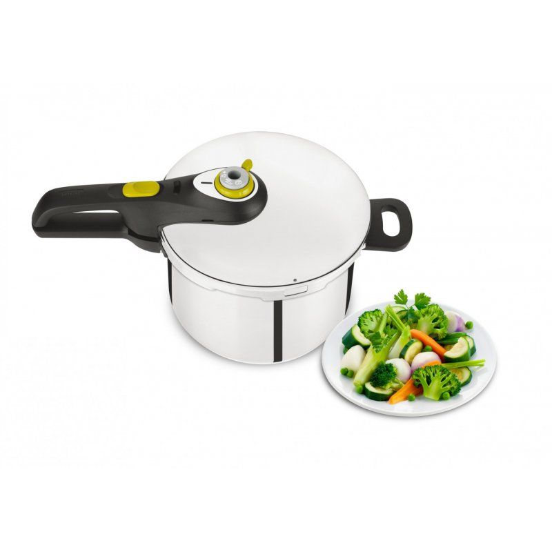 Tefal P2530738 stovetop pressure cooker 6 L Black, Stainless steel