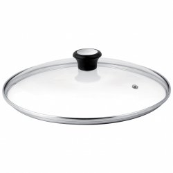 Tefal 28097912 couvercle Rond Noir, Acier, Transparent
