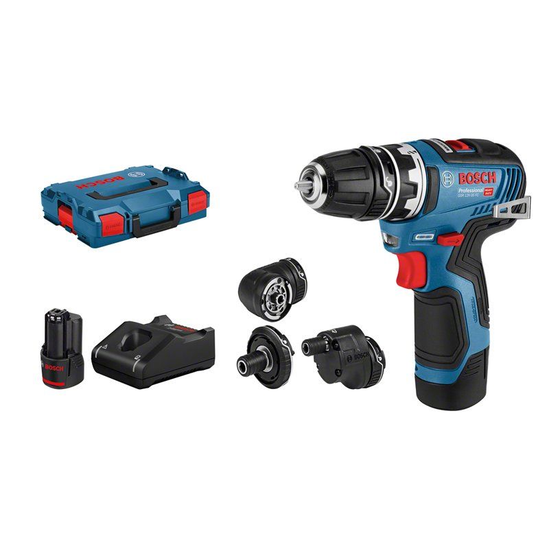 Bosch GSR 12V-35 FC 1750 tr/min Sans clé 590 g Noir, Bleu, Rouge