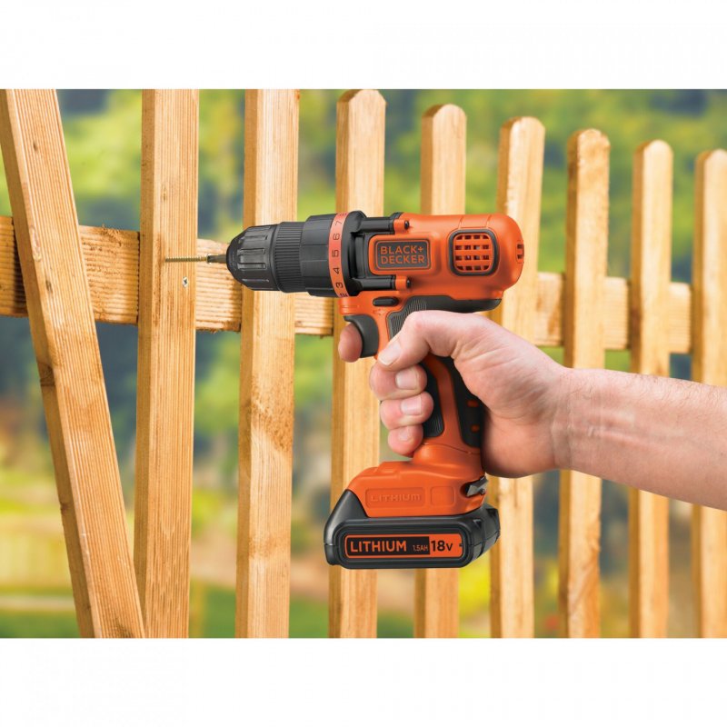 Black & Decker BDCDD18N-XJ perceuse 650 tr/min Noir, Orange