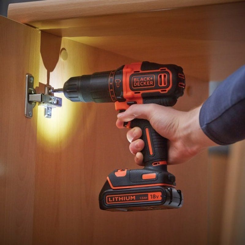 Black & Decker BDCHD18S1KA 1400 tr/min Noir, Orange