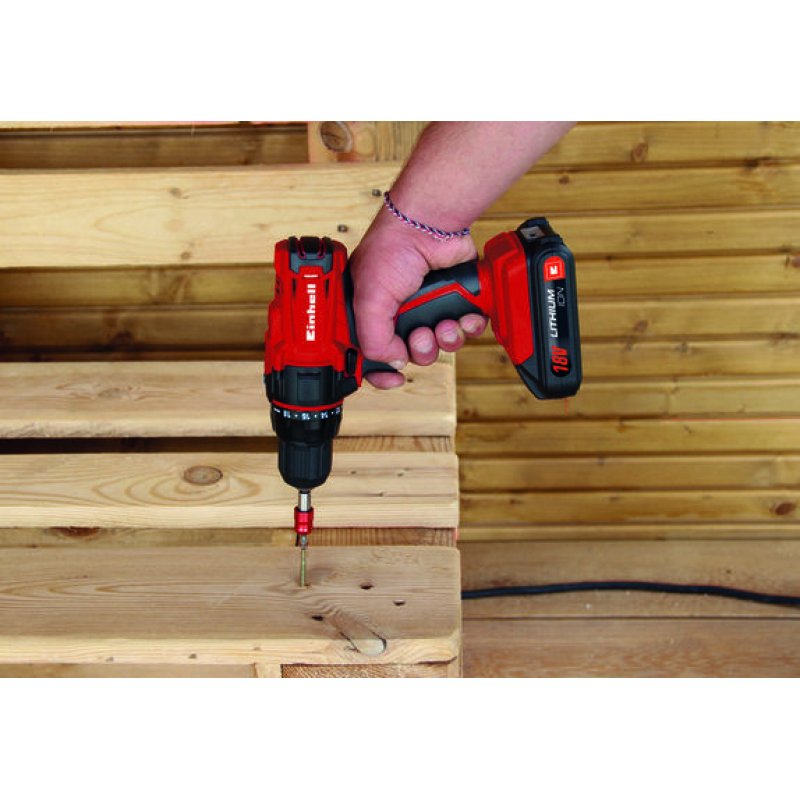 Einhell TC-CD 18-2 Li 1250 tr/min Sans clé 1,36 kg Rouge