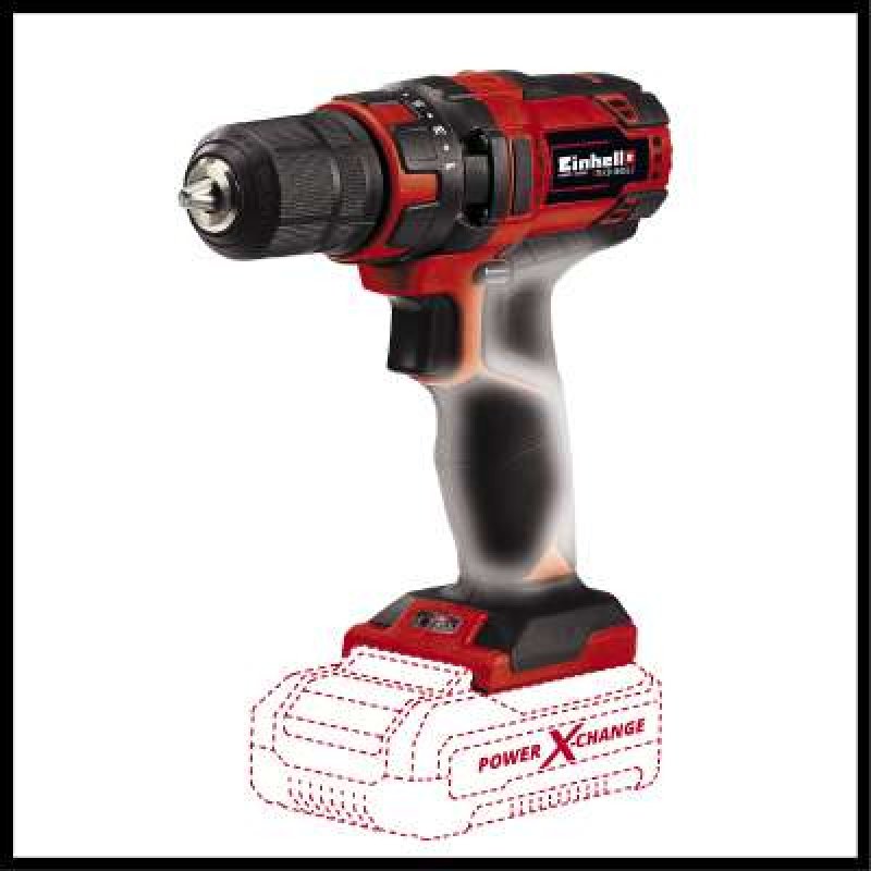 Einhell TC-CD 18/35 Li - Solo 550 tr/min 970 g Noir, Rouge