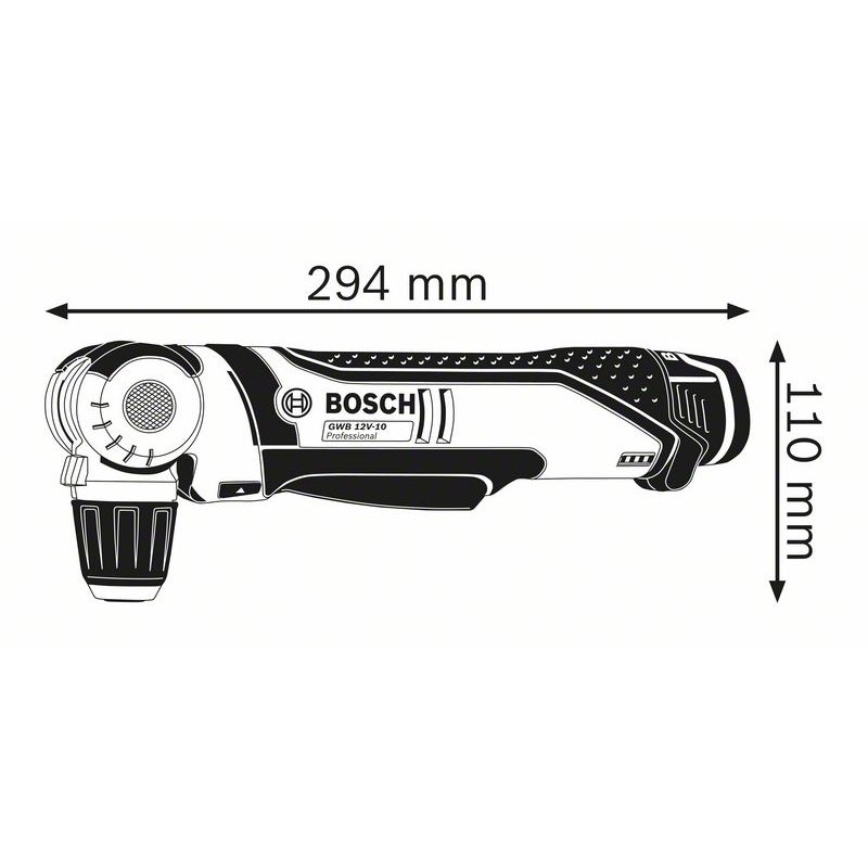 Bosc GWB 12V-10 Akku-Winkelbohr 2x2,0Ah | 0601390908