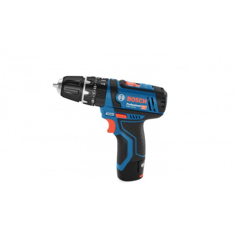 BOSCH GSB 12V-15, 1x2Ah, 1x4Ah, Zub, BAG | 3165140895064