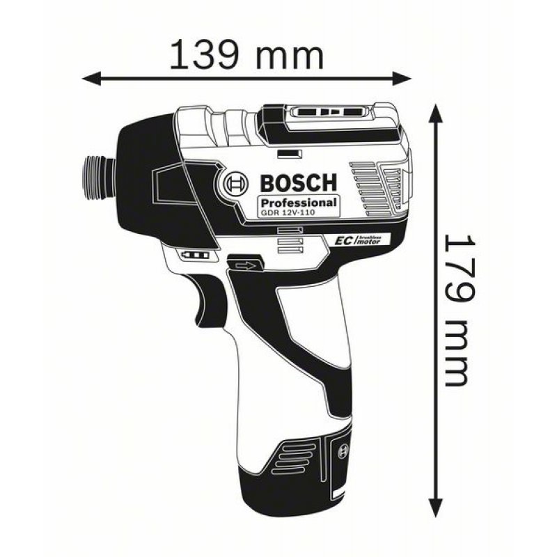 Bosch Visseuse à chocs sans fil GDR 12V-110 Professional