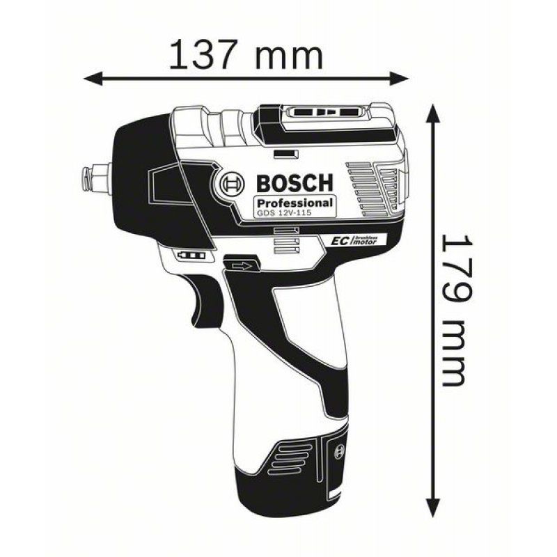 Bosc Akkuschlagschr. GDS 12V-115 + 2x3,0 | 06019E0103