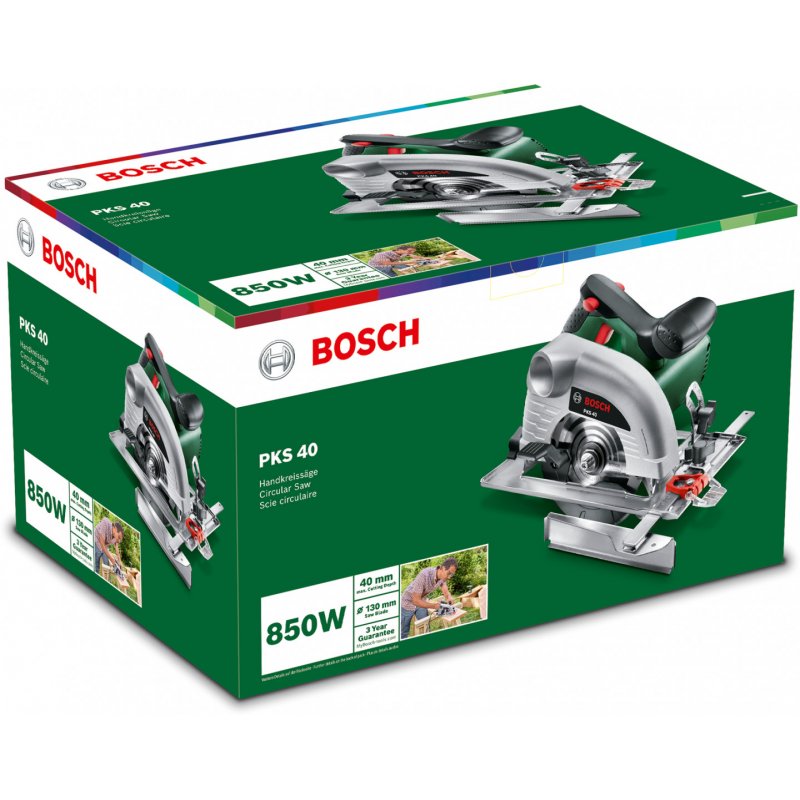 Bosch PKS 40 13 cm Green, Silver 5300 RPM 850 W
