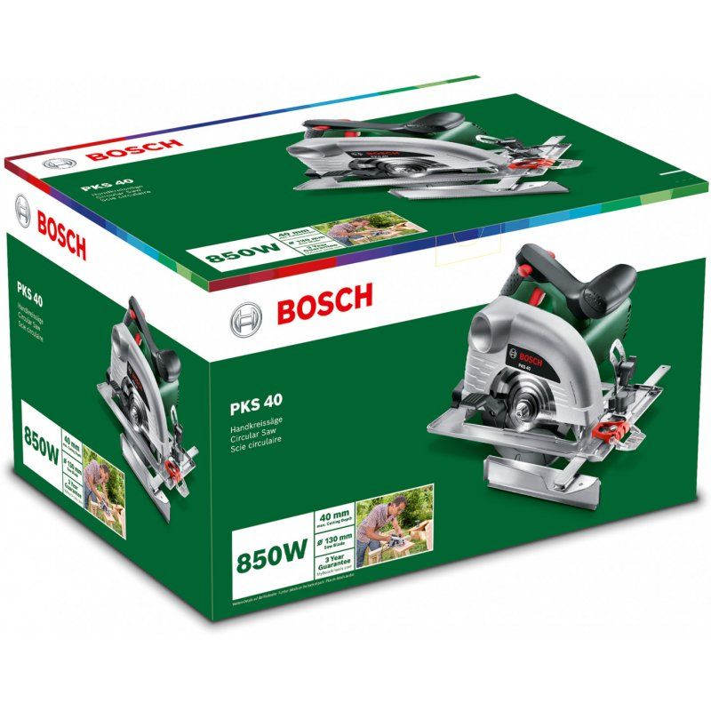 Bosch PKS 40 13 cm Vert, Argent 5300 tr/min 850 W