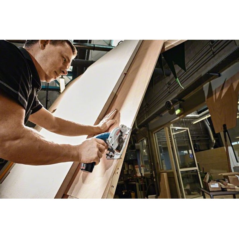 Bosch GKS 10.8 V-LI 8,5 cm Noir, Bleu, Métallique 1400 tr/min