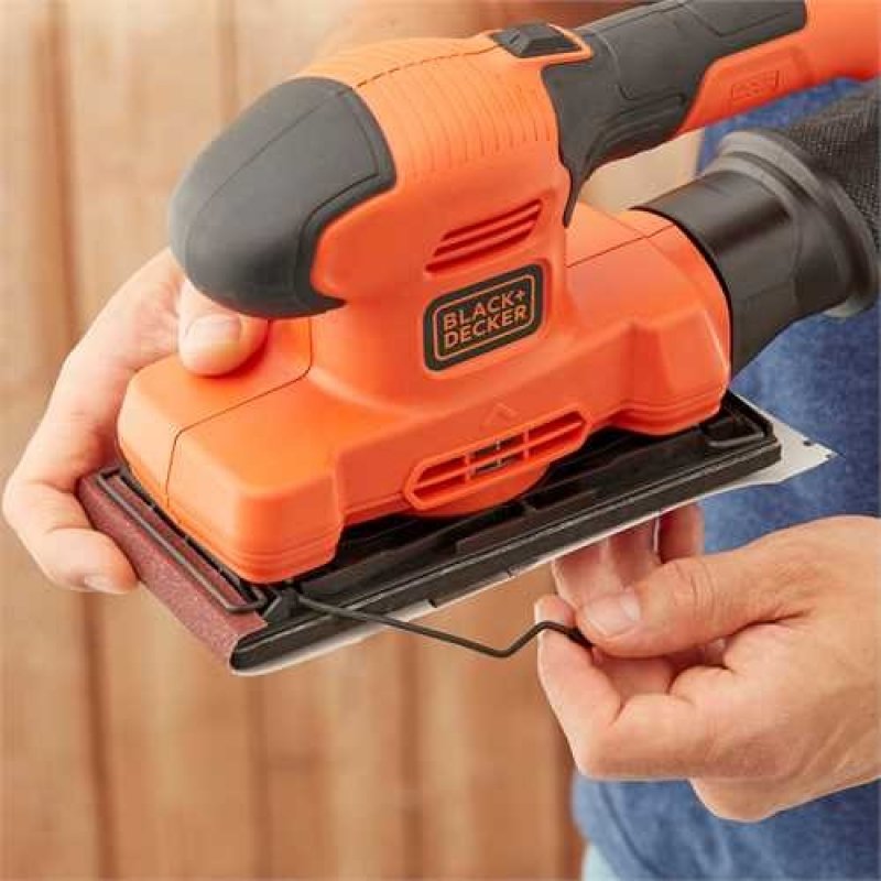 Black & Decker BEW220 Orbital sander 14000 RPM Black, Orange