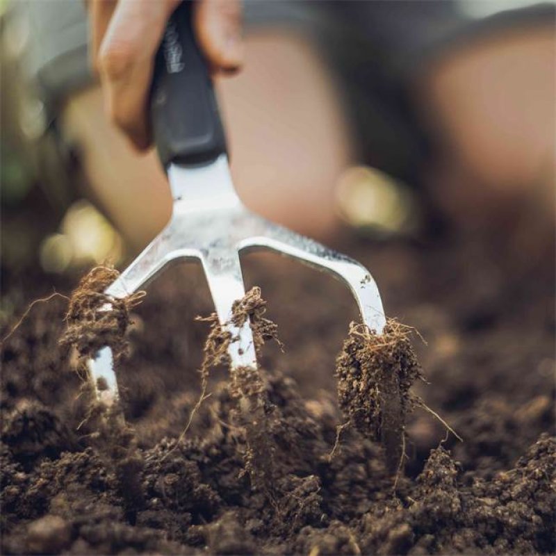 Fiskars Xact Black, Stainless steel Hand cultivator