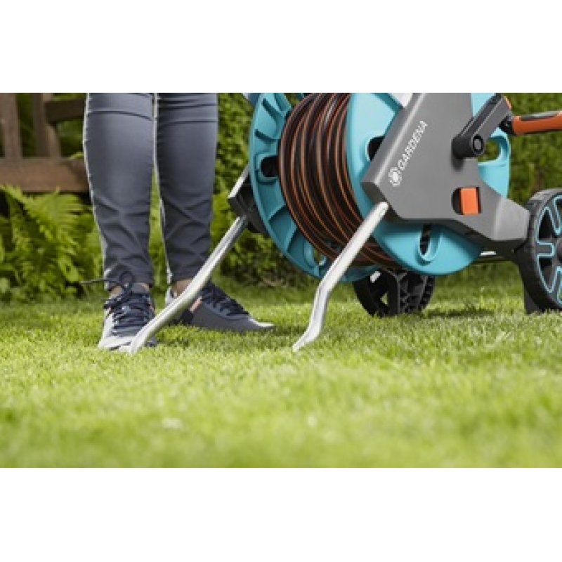 Gardena AquaRoll M Easy Cart reel Manual Black, Blue, Orange