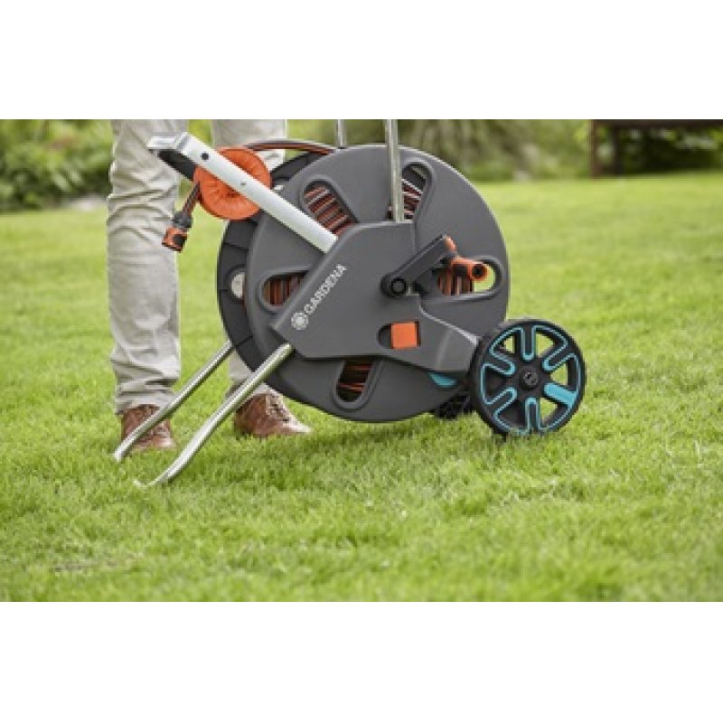 Gardena AquaRoll L Easy Cart reel Manual Black, Blue, Orange
