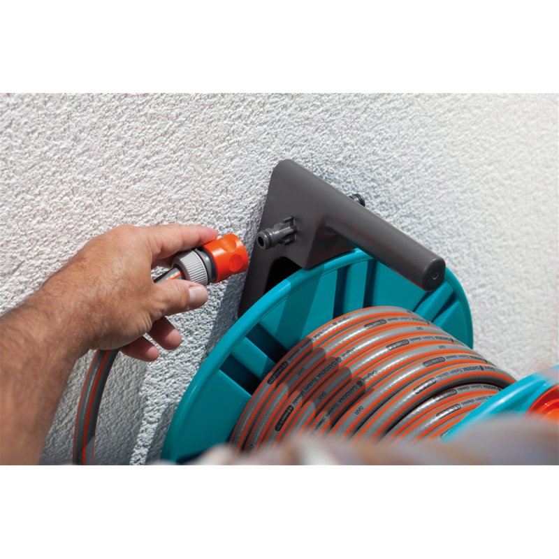 Gardena 2650-20 garden hose reel Wall-mounted reel Manual Black, Turquoise