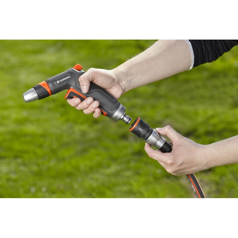 Gardena 18253-50 water hose fitting Hose connector Metal Black, Orange, Silver 1 pc(s)