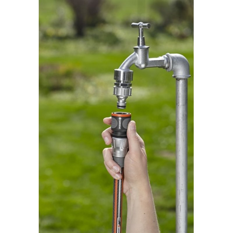 Gardena 18255-50 raccord des tuyaux d'eau Connecteur de tuyau Métal Noir, Argent 1 pièce(s)