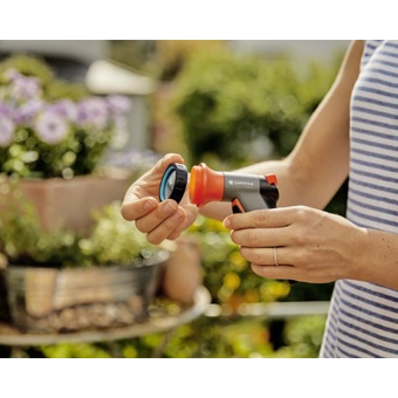 Gardena 18405-20 pistolet eau / buses Embout pistolet d'arrosage de jardin Bleu, Gris, Orange