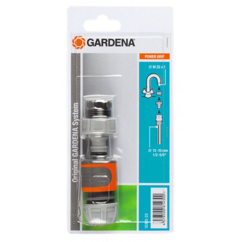 Gardena 18285-20 raccord des tuyaux d'eau Connecteur de tuyau Gris, Orange 1 pièce(s)