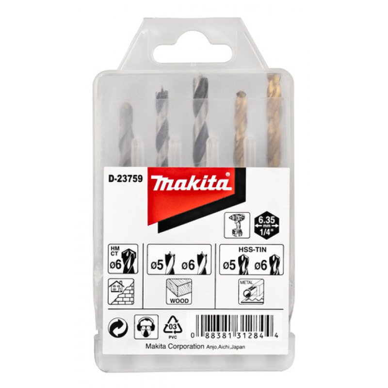 Makita D-23759 drill bit Drill bit set 5 pc(s)