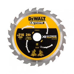 DeWALT XR FlexVolt Saw Blade 216mm x 30mm 24T