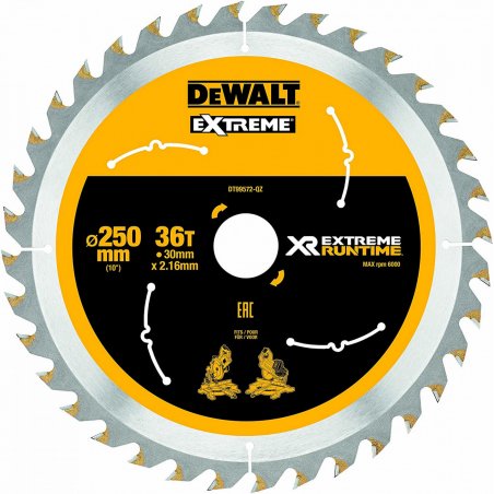 DeWALT DT99572-QZ lame de scie circulaire 25 cm 1 pièce(s)