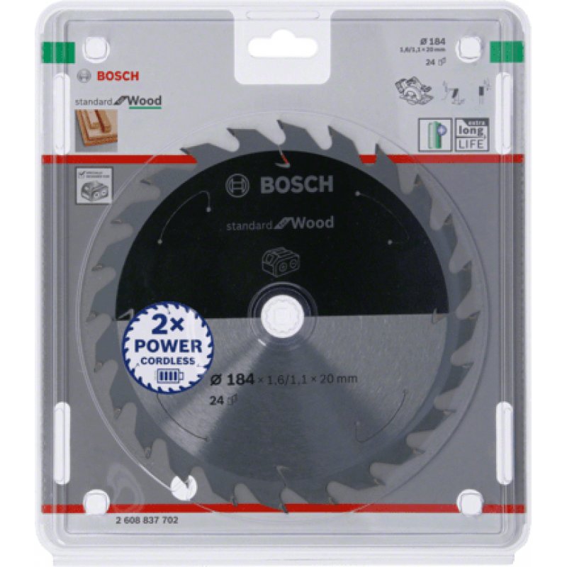 Bosch 2 608 837 702 lame de scie circulaire 18,4 cm 1 pièce(s)