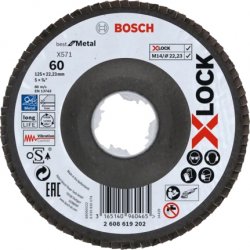 Bosc X-LOCK Fächerscheibe BfM,125mm,K60 | 2608619202 gek.