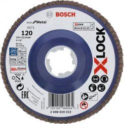 Bosc X-LOCK Fächerscheibe BfM,125mm,K120 | 2608619212 ger.