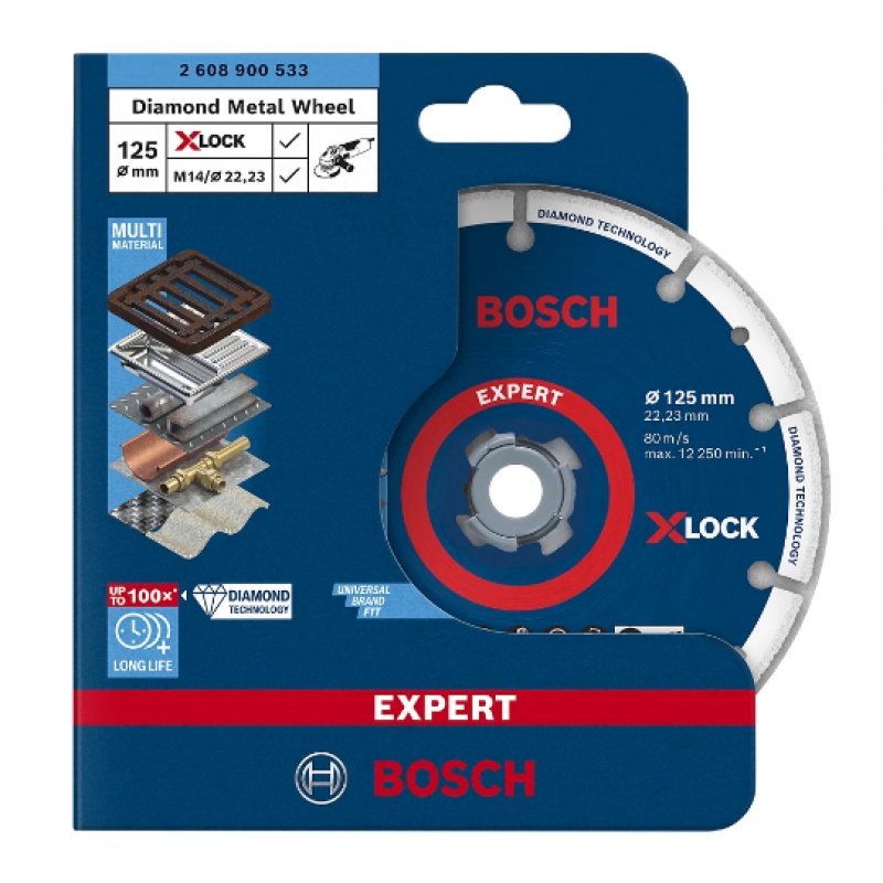 Bosc X-LOCK Diam.Metal Cutting 125x22.23 | 2608900533 EXPERT RANGE