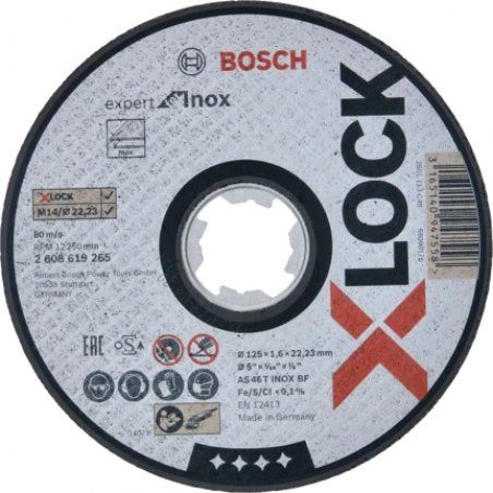 Bosch Disco di taglio dritto 125 mm 22.23 mm Accessories 2608619265 1 pz. Disque de coupe