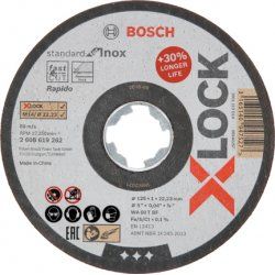 Bosc X-LOCK Trennsch. 125x1,0 Std f INOX | 2608619262 gerade