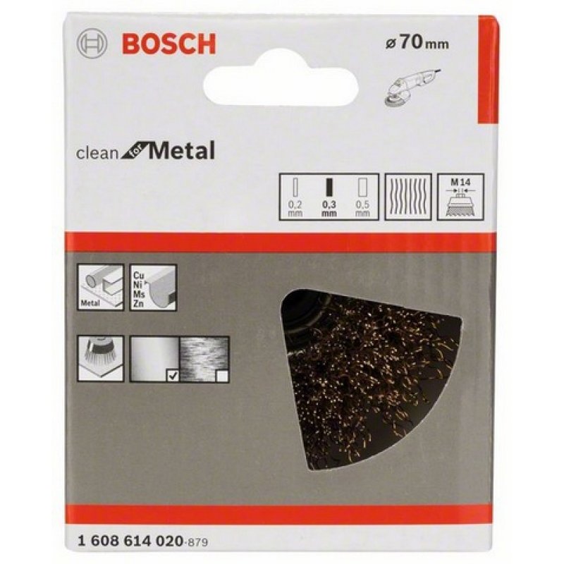 Bosc Topfbürste M14, 70mm,gew 0,3mmMess.