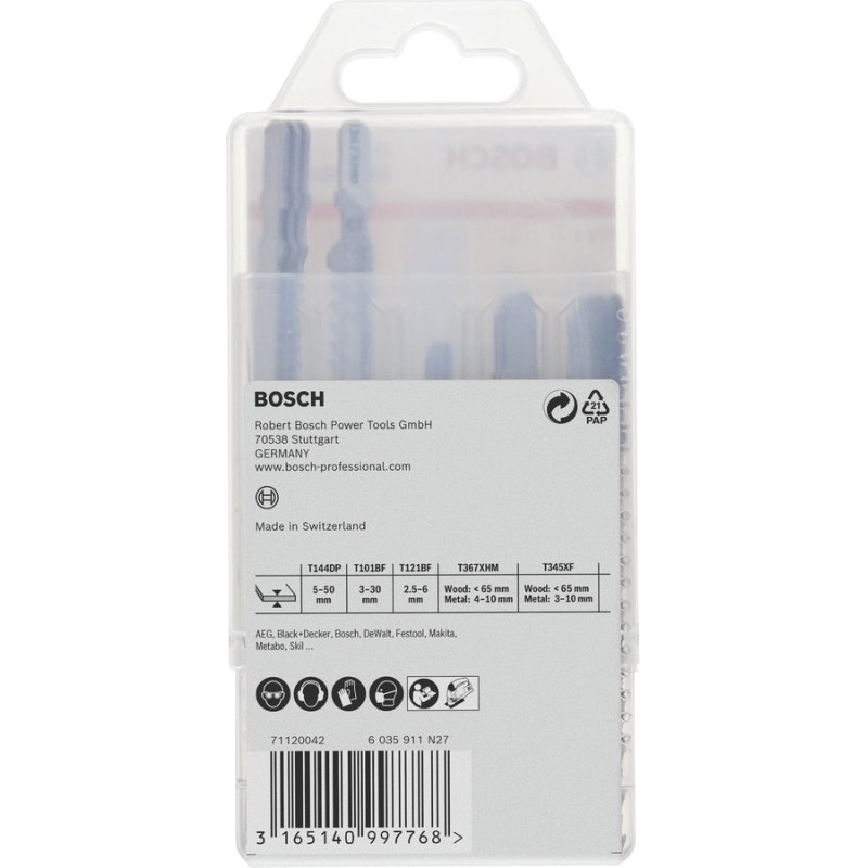 Bosch 2 607 011 438 Lame de scie sauteuse, à chantourner et sabre Lames de scie sauteuse Carbone 15 pièce(s)