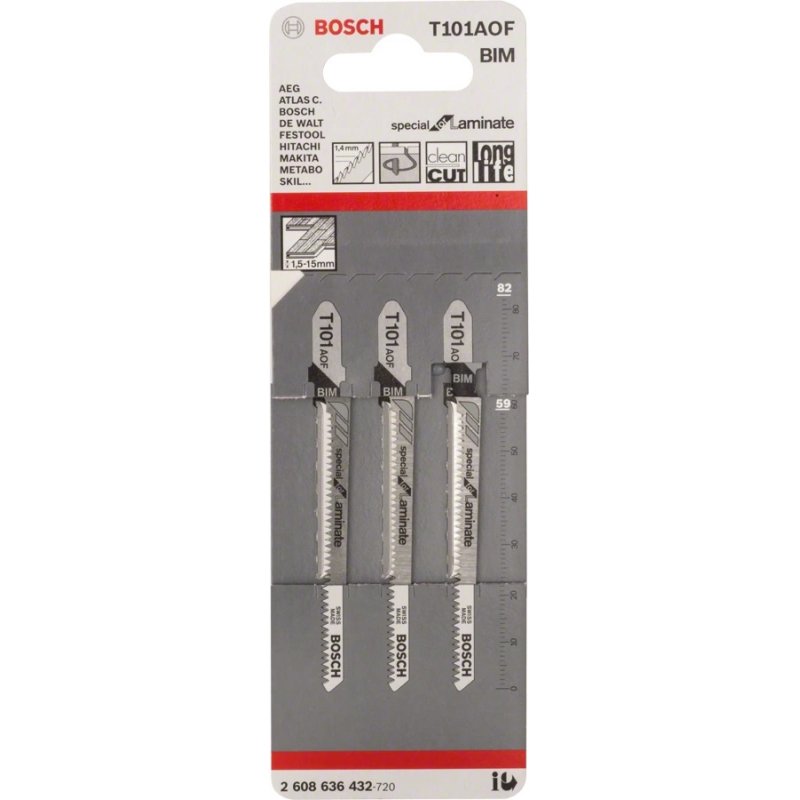 Bosch 2608636432 Jigsaw blade Bimetal 3 pc(s)