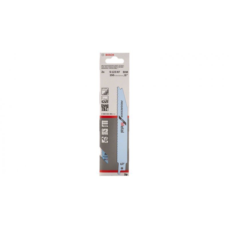 Bosch Lames de scie sabre S 123 XF Progressor for Metal