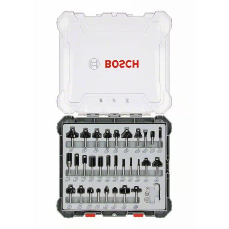 Bosch Mixed Router Bit Sets, 30-Pieces