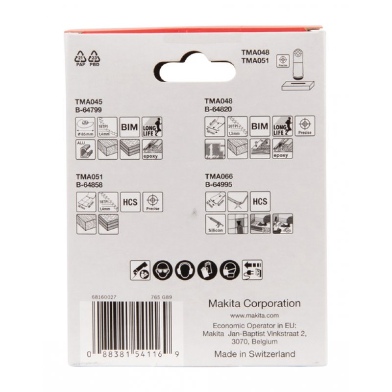 Makita B-67505 multifunction tool attachment Blade set