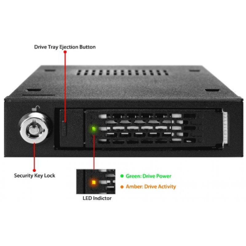 Icy Dock MB991IK-B Obturateur de baie de lecteur 2.5" Plateau de stockage de disques Noir