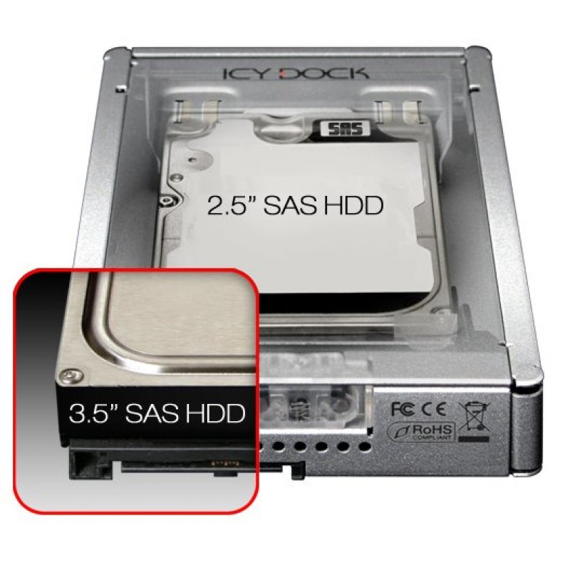 IcyDock MB982IP-1S-1                  sr | 2.5"-3.5" SAS&SATA Converter sr