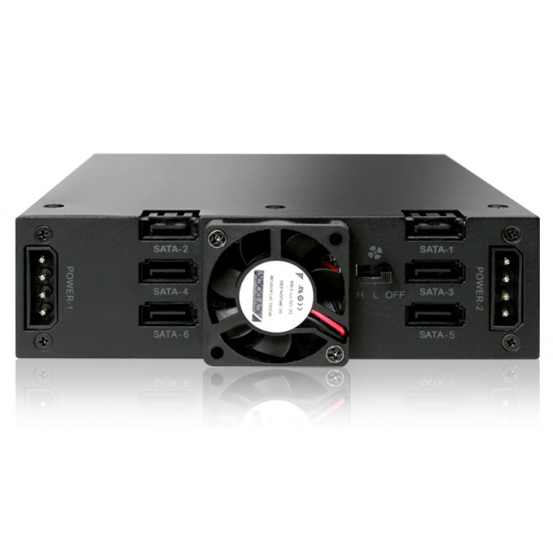 Icy Dock MB996SP-6SB boîtier de disques Noir