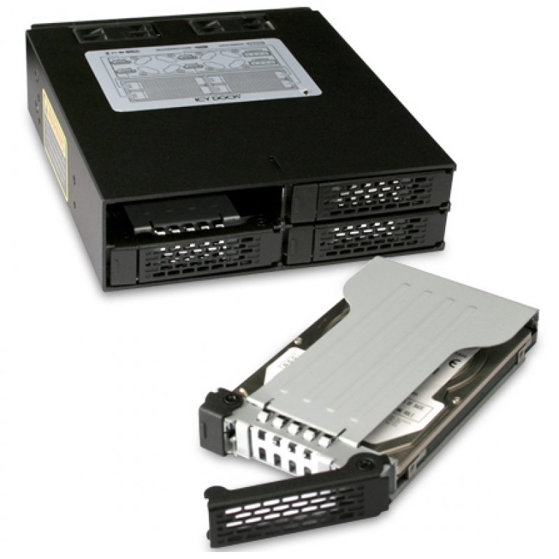 Icy Dock MB994SP-4SB-1 Obturateur de baie de lecteur 13,3 cm (5.25") Panneau de support Noir