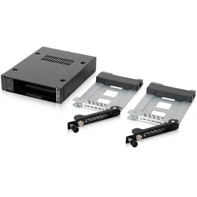IcyDock MB492SKL-B | 2x 2,5" SAS/SATA SSD/HDD in 3,5" Schacht
