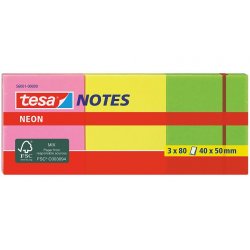 tesa Neon Notes 3 x 80 Blatt | pink/gelb/grün
