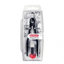 Herlitz 11122322 bow compass Black, Grey